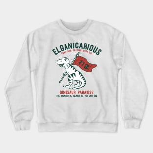 elganicarious dinosaur paradise Crewneck Sweatshirt